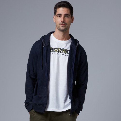 Navy Brushed Fleece Pullover (Hoodie)