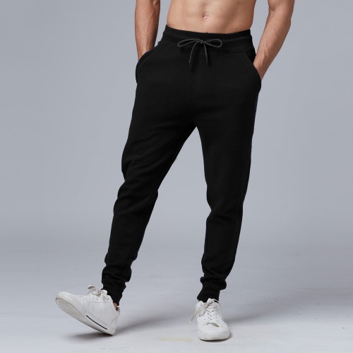 Ottoman Fabric Black Joggers