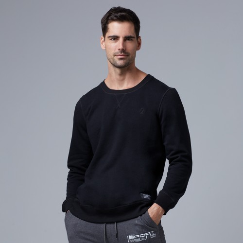 Black Brushed Fleece Sweatshirt