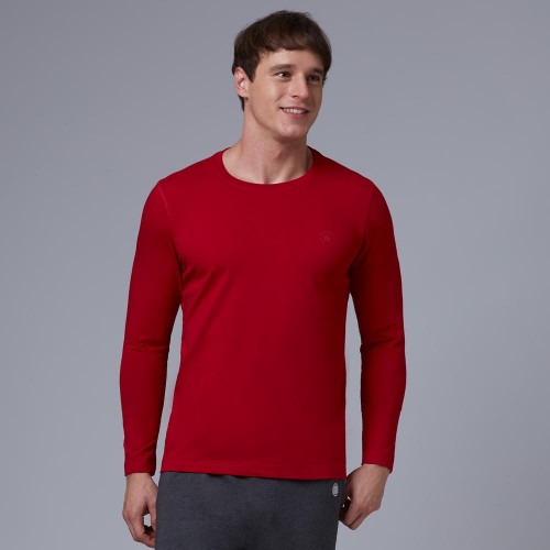 Round Neck Solid Full Sleeve T-Shirt